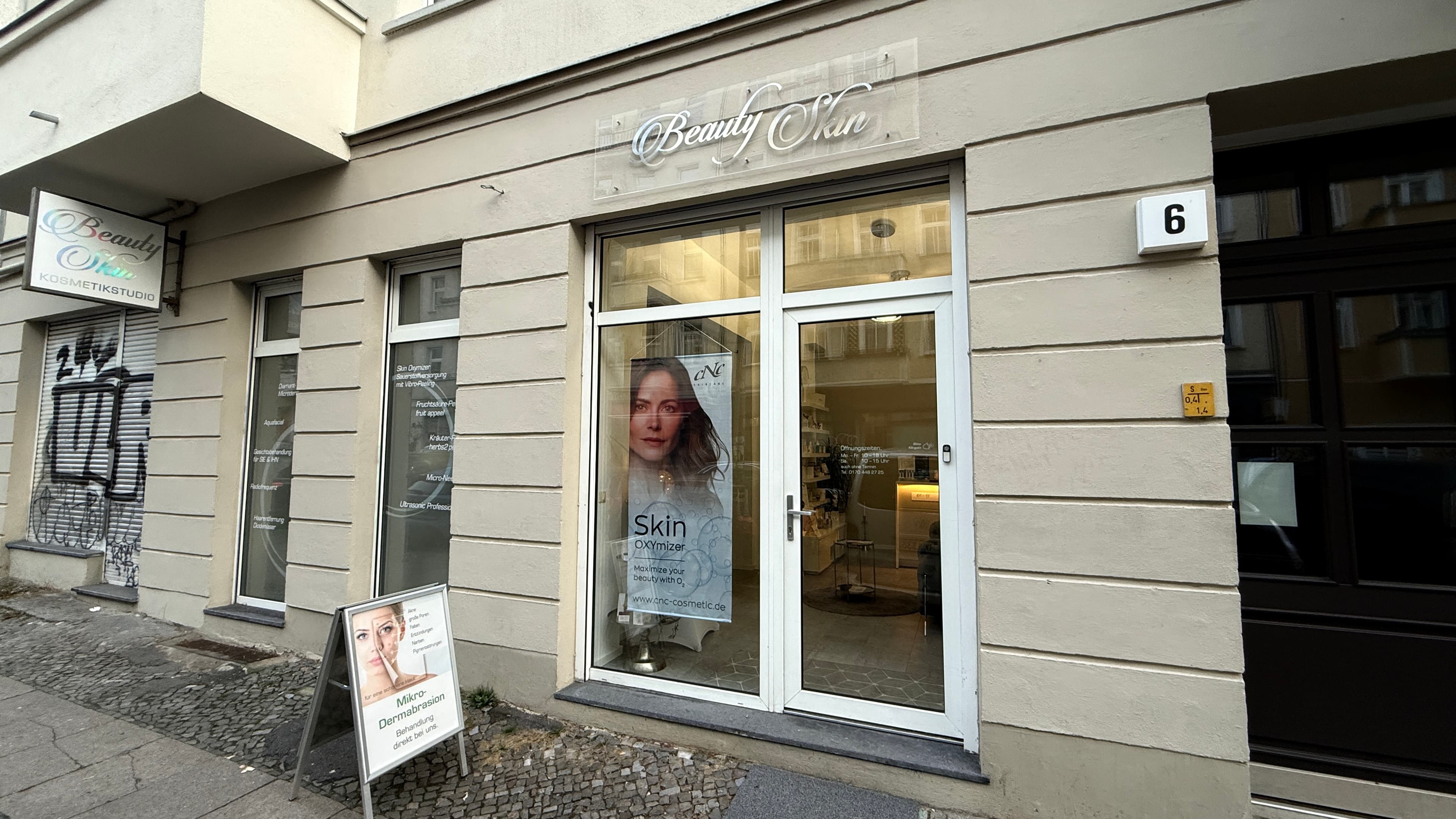 BeautySkin Kosmetikstudio Berlin-Friedrichshain — Außenansicht Silvio-Meier-Straße 6